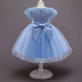 thumbnail image 5 of CAICJ98 Girls Sequin Dress Pageant Toddler Girl Dress Party Sparkly Flower Girl Dresses Wedding Birthday Gown Blue,2-3 Years, 5 of 7