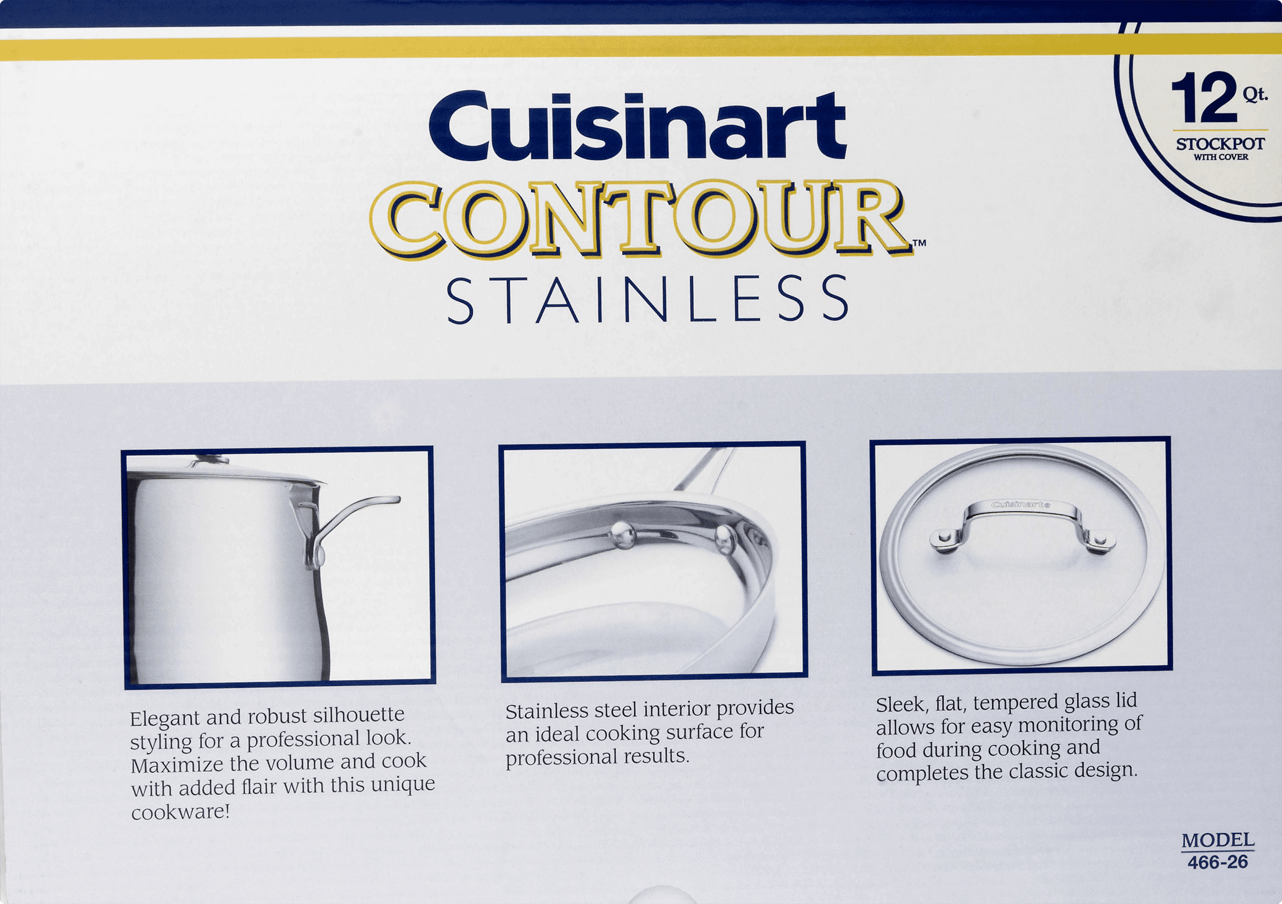 Cuisinart Contour 12-Qt. Stainless Steel Stockpot