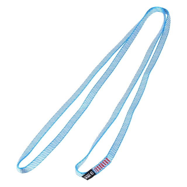 Sangle Plate en Fibre de Polyéthylène Haute Résistance Bleue 120 cm - Capacité de Rupture 23 Kn, Largeur 0,5 Po, Résistante aux Déchirures et à l'Usure pour Yoga, Hamac, Sac de Sable, Trapèze et Escalade