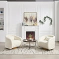 thumbnail image 3 of Cozy Pumpkin-Shaped Swivel Accent Chair with Upholstery for Living Room, Bedroom, or Office - 360-Degree Movement, 3 of 13