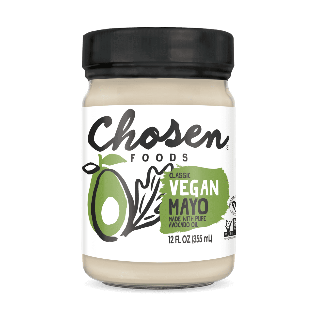 Chosen Foods 100 Pure Avocado Oil Based Vegan Mayo Gluten Free Kosher Non Gmo For Sandwiches Dressings Cooking 12 Fl Oz Walmart Com