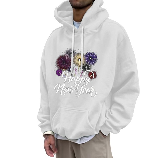 WILLBEST Sudaderas En Pareja Sudadera Térmica Estampada con Cuello Redondo para Hombre, con Bolsillo y Cordón, De Manga Larga, Holgada, Informal, para Otoño e Invierno Chica
