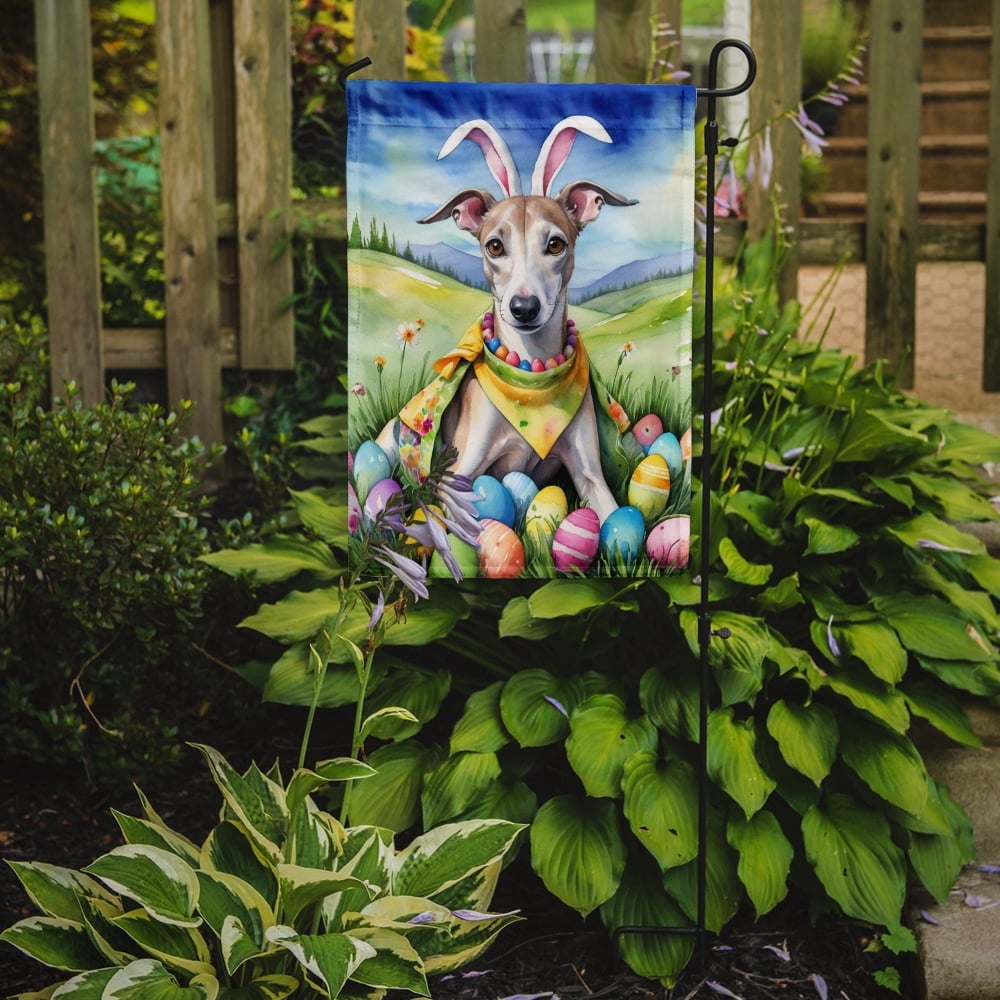 Whippet Easter Egg Hunt Garden Flag 11.25 in x 15.5 in