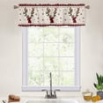 thumbnail image 2 of Innerwin Christmas Thermal Insulated Kitchen Valance Cafe Tier Scarf Xmas Short Window Curtain Rod Pocket Half Window Drapes Slot Top Curtain Panel Style-I 2pc-Tier Curtain: W:52''x H:54'', 2 of 6