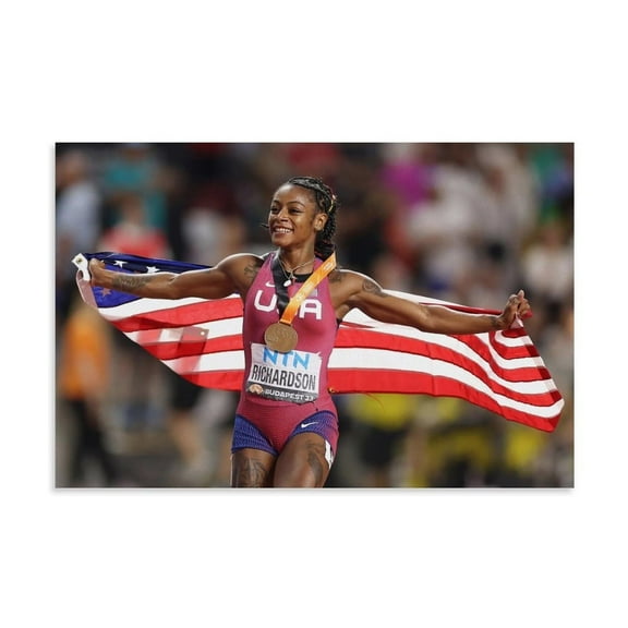 Sha'Carri Richardson Poster Canvas Wall Art Decorative Bedroom Modern Home Print Picture Artworkss