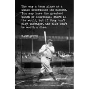 Keep Calm Collection Babe Ruth motivational baseballPoster, 12 x 18