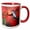 Red/White, variant on 3drose, Ruby-throated Hummingbird Female on Scarlet Sage, Marion Co., Illinois, 11oz Two-tone Red Mug