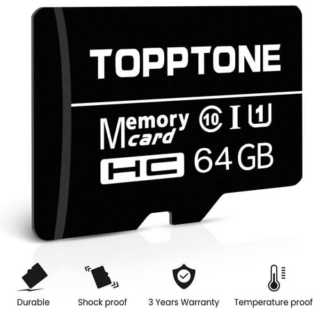 Image of TMEZON 64GB Micro SD Card Full HD Video for Wireless Security Camera Tablets Security Bullet Cameras for Storage Laptops Desktop Computers