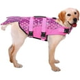 thumbnail image 1 of Dog Life Jacket Ripstop Pet Floatation Vest Saver Swimsuit Preserver for Water Safety at The Pool, Beach, Boating (M, Mermaid Pink), 1 of 7