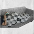 thumbnail image 5 of Abstract Soft Flannel Fleece Throw Blanket, Surreal Irregular Geometric Shapes in Greyscale Tones, Cozy Plush for Indoor and Outdoor Use, 50" x 70", Charcoal Grey Dimgray, by Ambesonne, 5 of 5