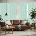thumbnail image 2 of Ambesonne Pearls Window Curtains, Abstract Nautical Motifs, Each 28" W x 63" L, Almond Green White, 2 of 5