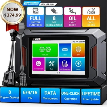 FCAR F802 PRO Diesel Truck Diagnostic Scanner 24V HD OBD Scan All System DPF Regeneration Oil Service Reset Truck Engine Scanner OBD2 Scanner Car & Truck Code Reader Diesel Heavy Duty Truck Scan Tool