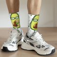 thumbnail image 6 of Picia Avocado with Glasses Print Athletic Socks for Men & Women – Cushioned Moisture-Wicking Crew Socks for Sports, Running, and Training, Soft & Breathable Size 5-11, 6 of 6