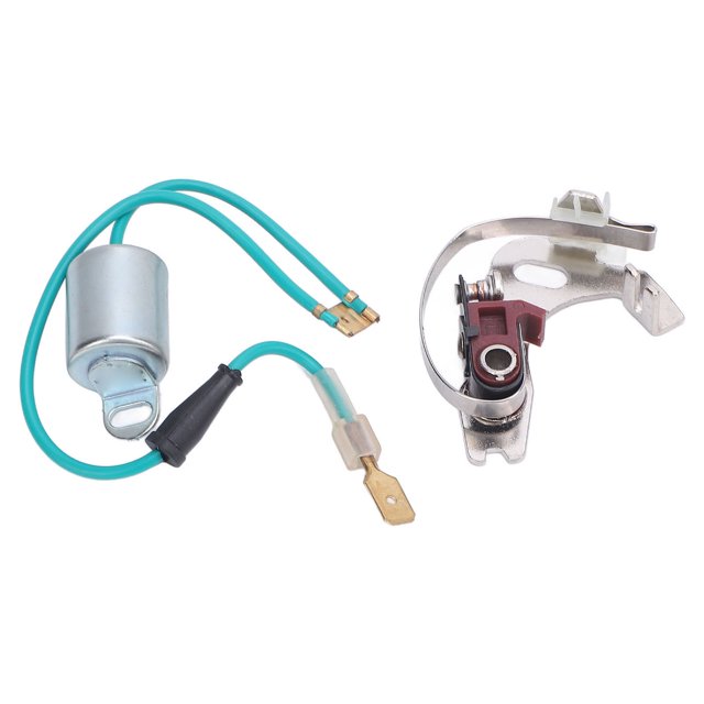 Ignition Distributor Points Set, Professional Sensitive Precise Fit Distributor Points and Condenser Set for Vehicle