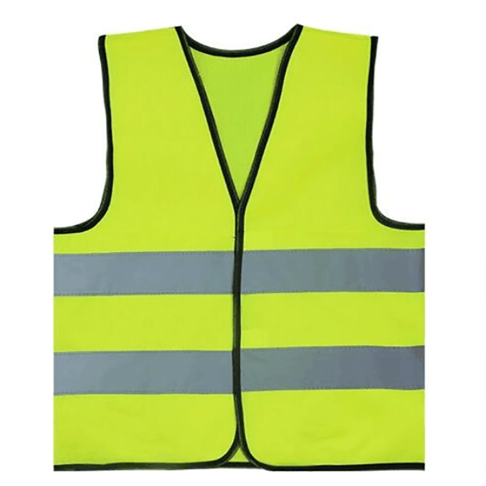 Fluorescent yellow CIMC,Reflective High Visibility Safety Vest,10 pack Hi Vis Construction Vest Working outdoor for man,woman