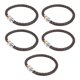 thumbnail image 5 of 5PCS Lesbianas Gay Bisexual LGBT Orgullo Pulsera Cuero Acero Inoxidable Hebilla Magnética Trenzado Tejido Amistad Cuerda Pulsera para Mujeres Hombres Negro y Marrón, 5 of 10