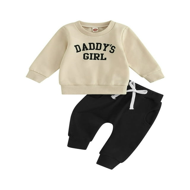EIMELI Vêtements pour Bébé Fille, Pull à Manches Longues, Pantalon de Jogging Extensible, Tenue Automne Hiver