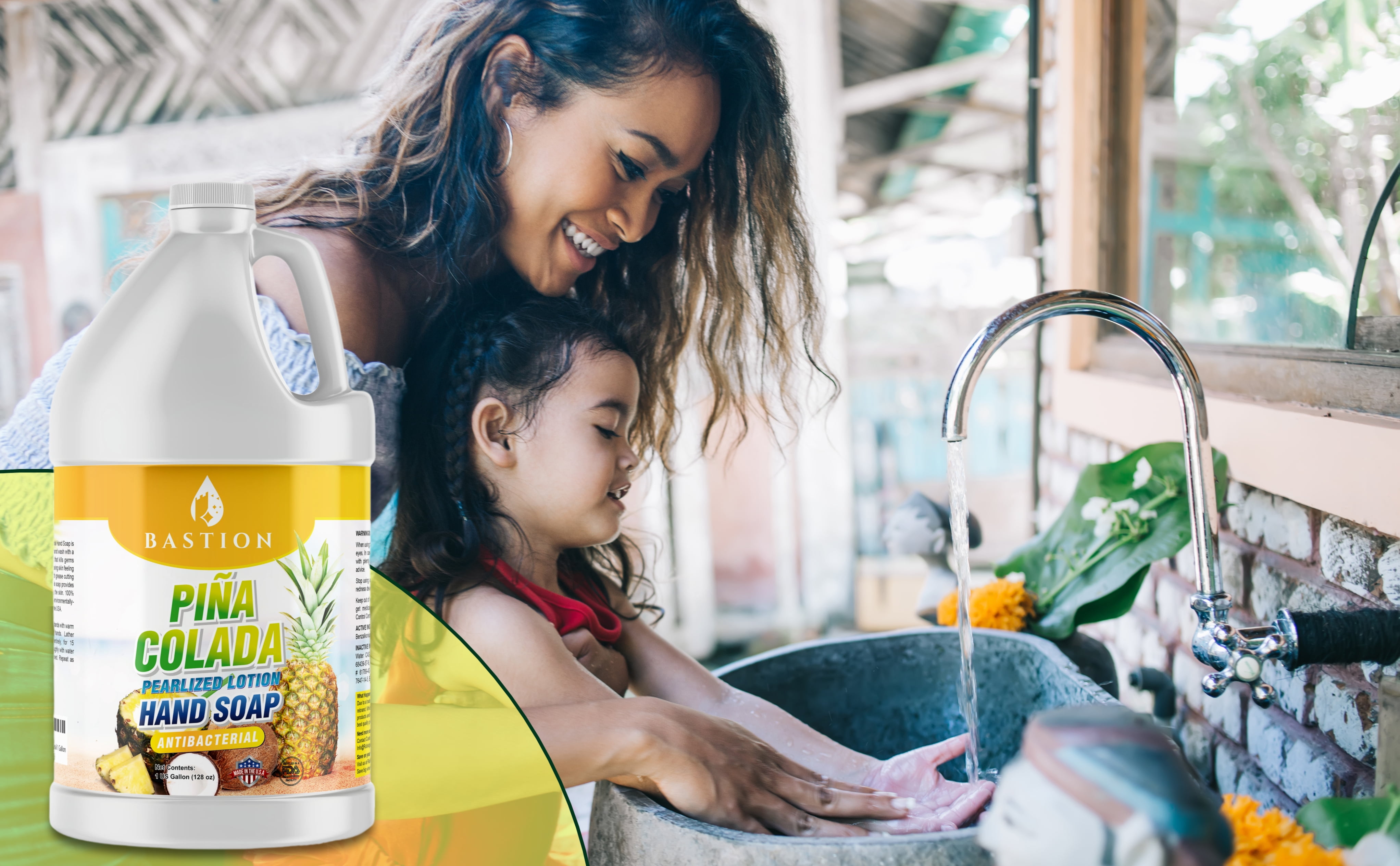 Pina Colada Scented Antibacterial Hand Soap. Sensitive. 1 Gallon (128 oz.)