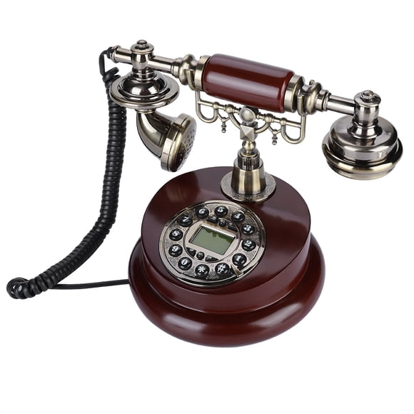 Ccdes Teléfono Fijo con Cable, Retro Vintage Teléfono, FSK/DTMF Dual Sistema, Función de Pausa/Rellamada, Antideslizante Base Decoración para Hogar Hotel Oficina