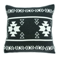 Parkland Collection Sioux 20x20" Southwest Cotton Throw Pillow in Black/White