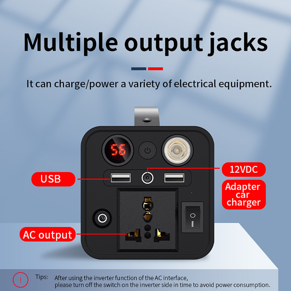180W Mobile Power Station Solar Generator 110V Portable Power Bank Power Plant Fast Charging