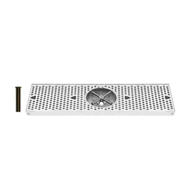 24 in. x 8 in. x 3-4 in. Drip Tray with Rinser
