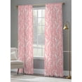 thumbnail image 3 of Spring Flowers Sheer Curtains 96 Inch Length 2 Panels Set, Country Retro Floral Botanical Pink Voile Window Treatment Semi Sheer Long Curtains Drapes for Bedroom/Living Room/Kitchen 52"x96"x2, 3 of 7