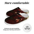 thumbnail image 6 of Daiia Red Dark Skull Abstract Print Women’s Fuzzy Slippers Memory Foam Lightweight House Shoes Cozy Loafer Flannel House Shoes-39/40, 6 of 7
