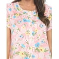thumbnail image 5 of Casual Nights Women's Short Sleeve Floral Nightgown Nightshirt Night Dress, 5 of 5