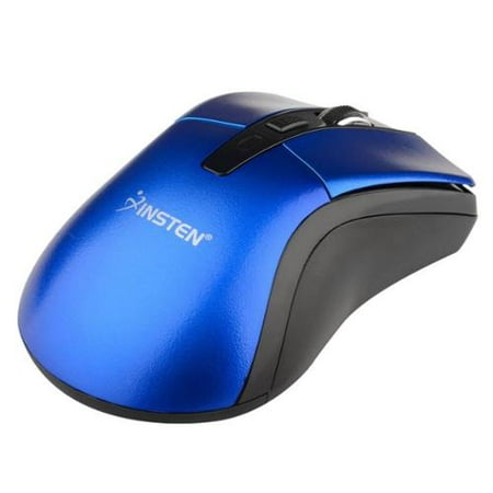 Insten Blue 2.4G Cordless 4 Keys Wireless Optical Mouse with 800 1200 1600 DPI For Computer Laptop Desktop (Best Cordless Mouse For Laptop)