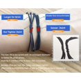 thumbnail image 5 of No Dmamage Hair Ties for Girls,Women,Men,Large Pony tails Hair Ties,Handmade Bracelets,No Plastic Hair Tie for Thick Curly Hair,4-1 Design,Hair Elastics (Black blue pink gray), 5 of 12