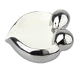 thumbnail image 4 of Jabonera de cerámica, soporte para barra de jabón, contenedor de jabón, bonita caja de jabón autodrenante portátil decorativa para encimera de baño Plata mayimx Jabonera, 4 of 9