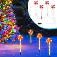 thumbnail image 1 of Fiudx Luces Solares Navideñas Tipo Piruleta, Decoraciones Led Impermeables, 44 Luces Blancas Cálidas, Energía Solar, Decoración para Exteriores, Pasarelas, Fiestas, Paquete de 4, 14.5 Pulgadas, 1 of 6