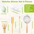 thumbnail image 2 of Grusce 6PCS Matcha Tea Set, Elegant Matcha Kit, Tea Making Tools with Ceramic Whisk Holder Scoop Spoon Mesh Sifter Scoop Holder for Home Office, 2 of 10