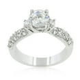 thumbnail image 2 of Precious Stars R07482R-C01-06 Precious Stars Silvertone Cubic Zirconia Classic Engagement Ring, 2 of 4