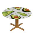 thumbnail image 3 of JEUXUS  Avocado Tropical Fruit Round Fitted Tablecloth, Waterproof Round Table Cloth with Elastic Edged Washable Table Cover for Indoor Outdoor Fits Tables, Small, 3 of 7
