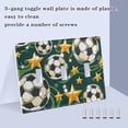 thumbnail image 4 of Dailycode Light Switch Plate Covers 3 Gang Wall Plate Plastics Outlet Covers for Kitchen Home Office Decor Football Star Green Flow, 4 of 8