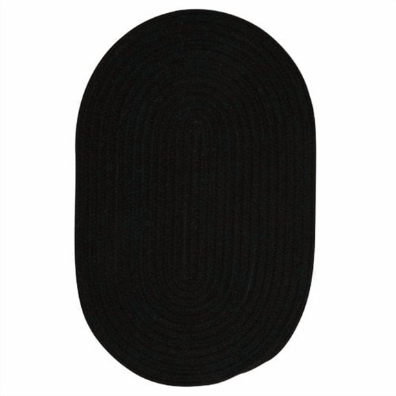 WL05R120X120 Bristol - Black 10 round Rug, 75% Polypropylene/25% Wool - Round.