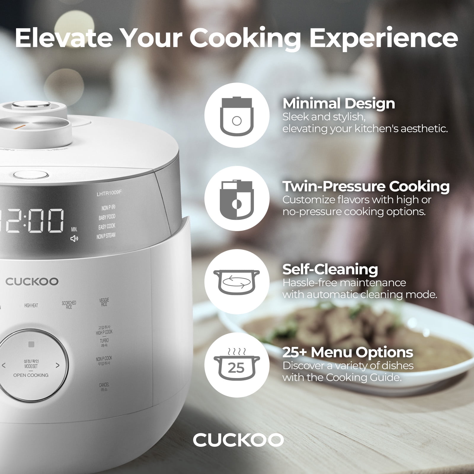 CUCKOO 10-Cup Twin Pressure Rice Cooker, Induction, Auto