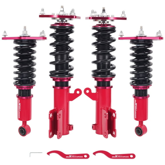 maXpeedingrods Coilovers for Mitsubishi Eclipse 2006-2012, for Mitsubishi Galant 2004-2012, 24 Levels Damper Adjustable Coilovers Suspension Kit, Height Adjustable Shock Absorber Lowering Kit, Gold