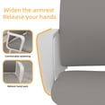 thumbnail image 5 of Leumius Ergonomic Mesh Back Office Chair,Home Office Desk Chairs with Back Support,Computer Chair with Arms for Home Office,White+Gray, 5 of 13