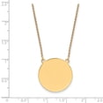 thumbnail image 5 of 14k Yellow Gold Solid Plain .013 Gauge Circular Engravable Disc 18" Necklace Charm Pendant, 5 of 5