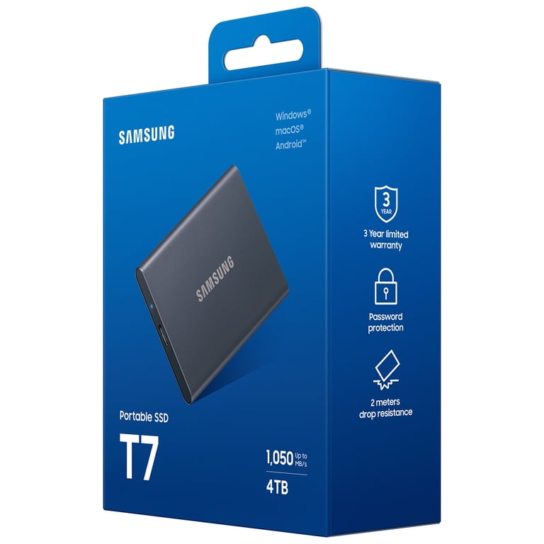 Samsung Portable SSD T7 4TB- MU-PC4T0T/AM - Walmart.com