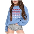 thumbnail image 1 of TechWave Sweat à Capuche Imprimé à Manches Longues pour Enfants, Col Rond, pour la Saint-Valentin, Sweat à Capuche pour Filles, Veste de Danse pour Filles, Chandails en Molleton Doux pour Bébés, 1 of 4