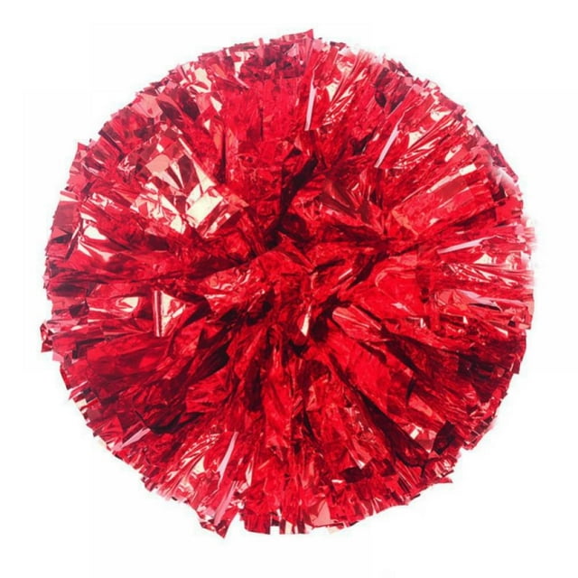 12 Pouces 2 Pcs Pompons Métalliques Poignée de Bâton de Cheerleading Pompons Boules pour Cheer Sports Fête Danse