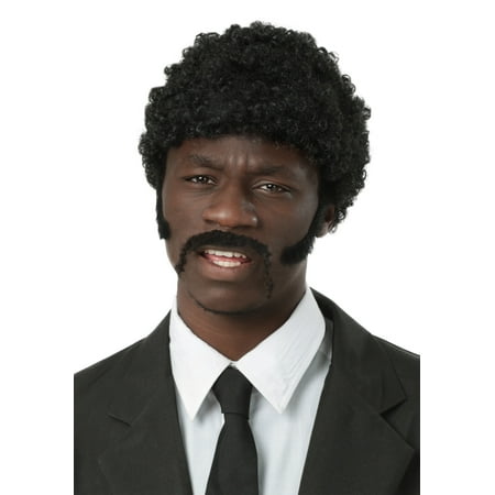 Adult Pulp Fiction Jules Winnfield Wig and Facial Hair Set