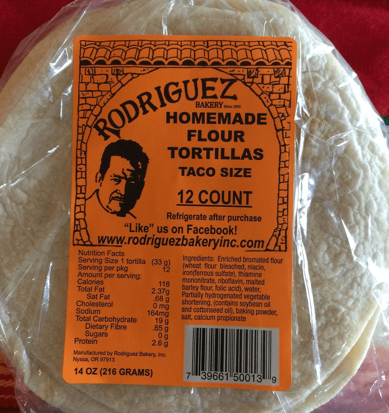 Rodriguez Homemade Flour 6" Tortillas, 12 ct