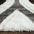 thumbnail image 3 of SAFAVIEH Miami Lecia Geometric Shag Area Rug, Ivory/Grey, 4' x 6', 3 of 5