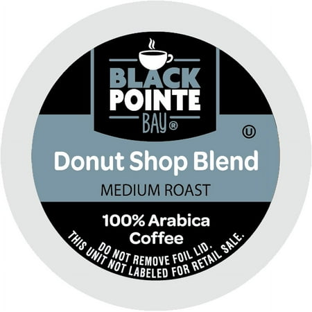 Black Pointe Bay Coffee, Donut Shop Blend, Medium Roast, 80 Count Single Serve Coffee Pods for Keurig K-Cup Brewers