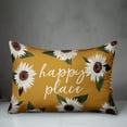 thumbnail image 3 of Creative Products Happy Place Flowers on Yellow 14x20 Indoor / Outdoor Pillow, 3 of 3
